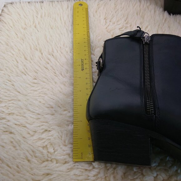 Women's Hudson London Larry Black leather heeled ankle boots size EU 39 - US 8 - Picture 4 of 12